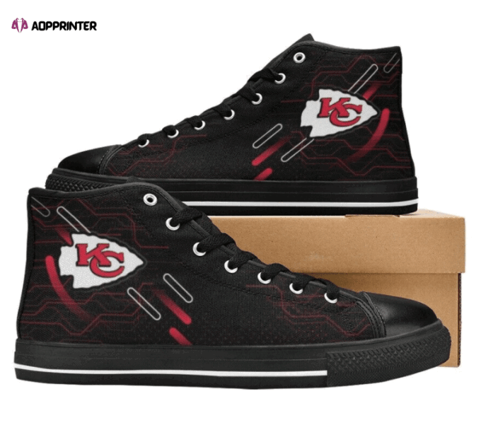 Kansas City Chiefs NFL Custom Canvas High Top Shoes