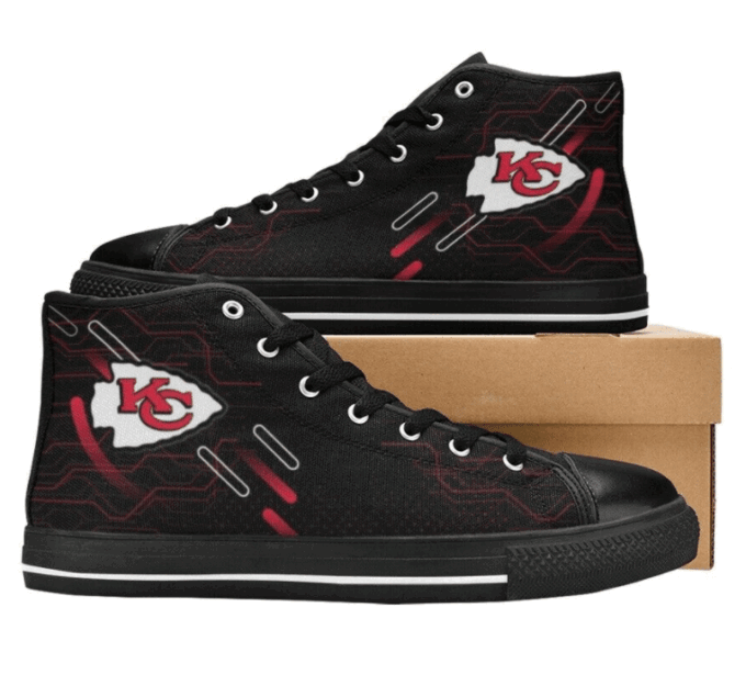 Kansas City Chiefs NFL Custom Canvas High Top Shoes
