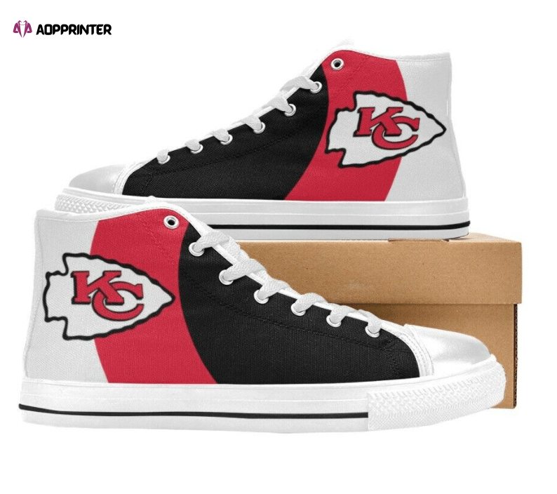 Kansas City Chiefs NFL Custom Canvas High Top Shoes Kansas City Chiefs NFL Custom Canvas High Top Shoes