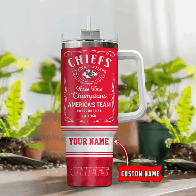 Kansas City Chiefs Personalized NFL Jack Daniel’s 40oz Stanley Tumbler