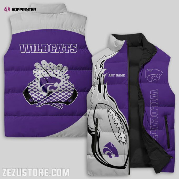 Kansas State Wildcats NCAA Sleeveless Puffer Jacket Custom For Fans Gifts
