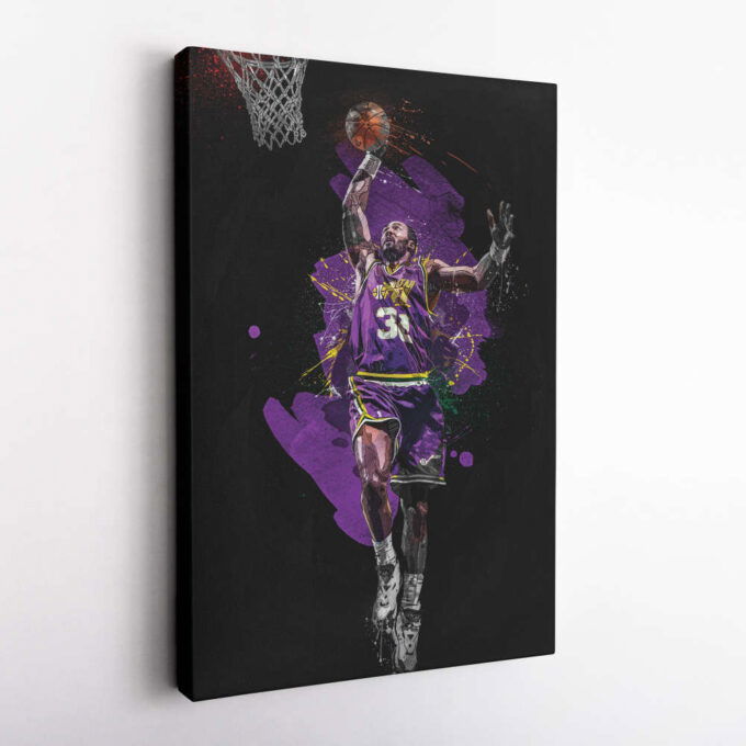 Karl Malone Art Utah Jazz NBA Wall Art Home Decor Hand Made Poster Canvas Print