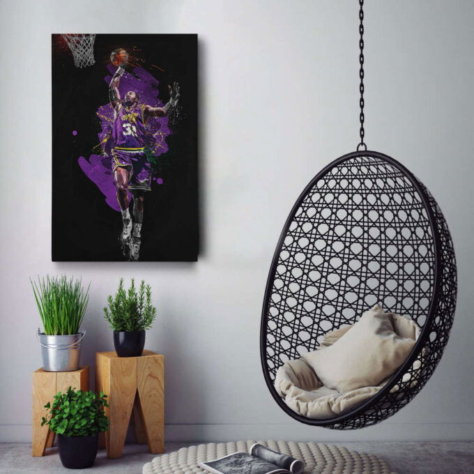 Karl Malone Art Utah Jazz NBA Wall Art Home Decor Hand Made Poster Canvas Print