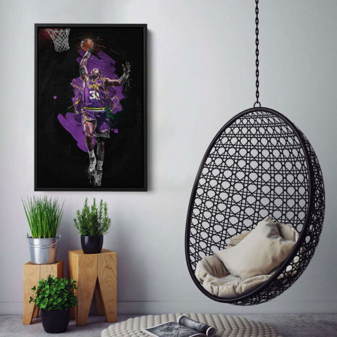 Karl Malone Art Utah Jazz NBA Wall Art Home Decor Hand Made Poster Canvas Print