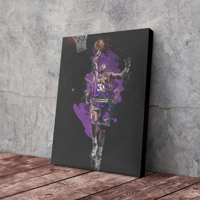Karl Malone Art Utah Jazz NBA Wall Art Home Decor Hand Made Poster Canvas Print