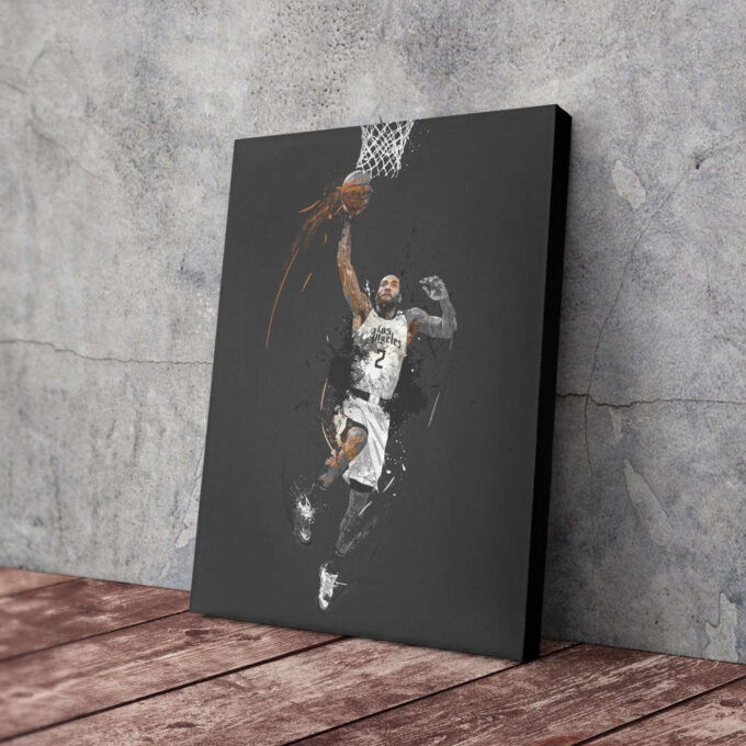 Kawhi Leonard Art Dunk Los Angeles Clippers NBA Wall Art Home Decor Hand Made Poster Canvas Print