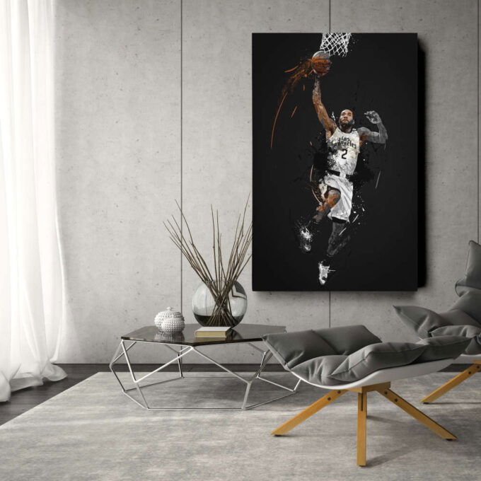 Kawhi Leonard Art Dunk Los Angeles Clippers NBA Wall Art Home Decor Hand Made Poster Canvas Print