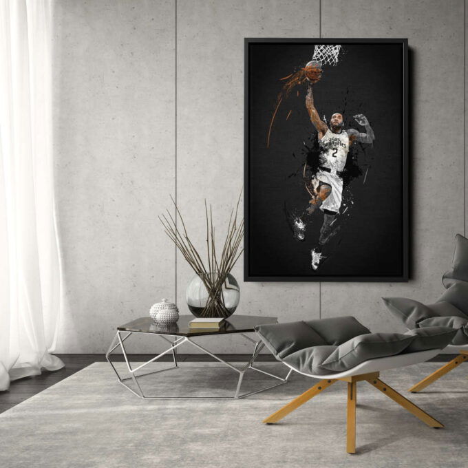 Kawhi Leonard Art Dunk Los Angeles Clippers NBA Wall Art Home Decor Hand Made Poster Canvas Print