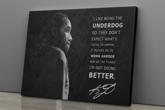 Kawhi Leonard Poster Quote Los Angeles Clippers Canvas Unique Design Wall Art Print Hand Made Ready to Hang Custom Design