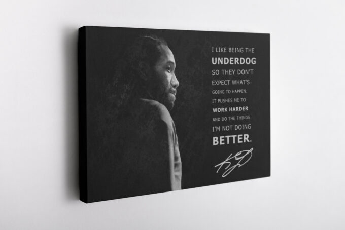 Kawhi Leonard Poster Quote Los Angeles Clippers Canvas Unique Design Wall Art Print Hand Made Ready to Hang Custom Design