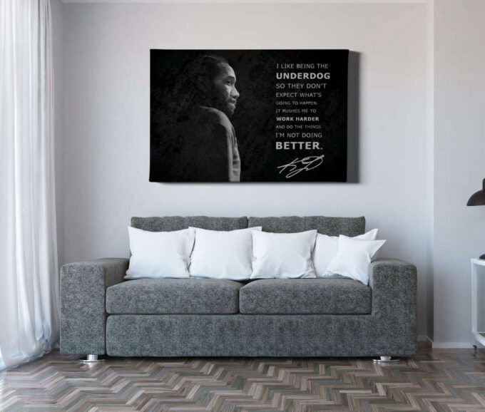 Kawhi Leonard Poster Quote Los Angeles Clippers Canvas Unique Design Wall Art Print Hand Made Ready to Hang Custom Design