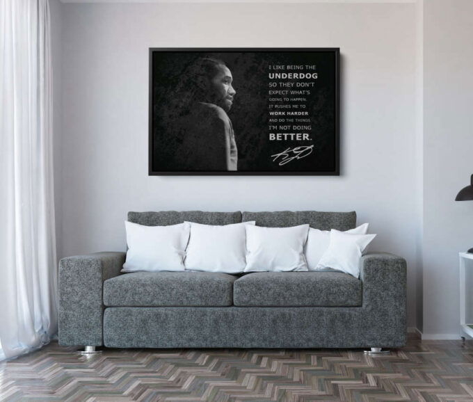 Kawhi Leonard Poster Quote Los Angeles Clippers Canvas Unique Design Wall Art Print Hand Made Ready to Hang Custom Design