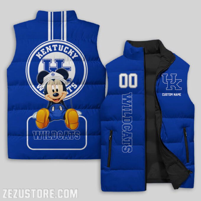 Kentucky Wildcats NCAA Sleeveless Puffer Jacket Custom For Fans Gifts