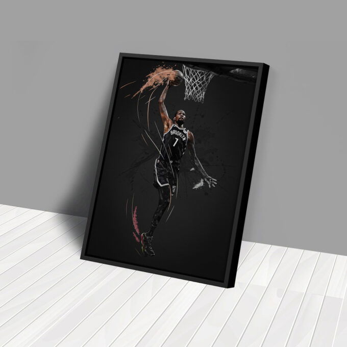 Kevin Durant Art Dunk Brooklyn Nets NBA Wall Art Home Decor Hand Made Poster Canvas Print