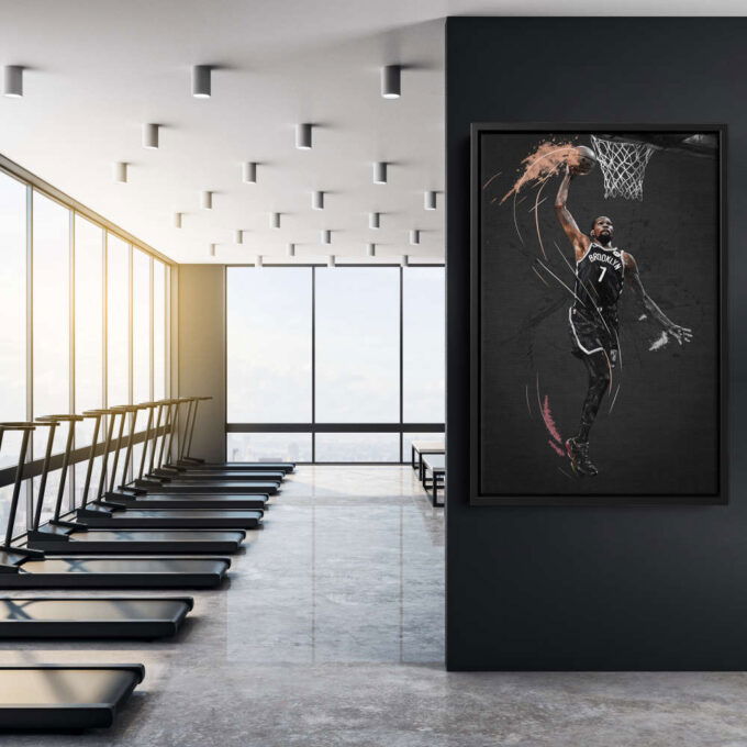 Kevin Durant Art Dunk Brooklyn Nets NBA Wall Art Home Decor Hand Made Poster Canvas Print