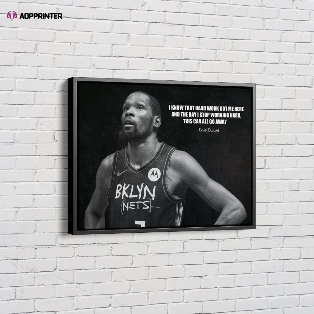 Kevin Durant Quote Poster Brooklyn Nets Canvas Unique Design Wall Art Print Hand Made Ready to Hang Custom Design Kevin Durant Quote Poster Brooklyn Nets Canvas Unique Design Wall Art Print Hand Made Ready to Hang Custom Design
