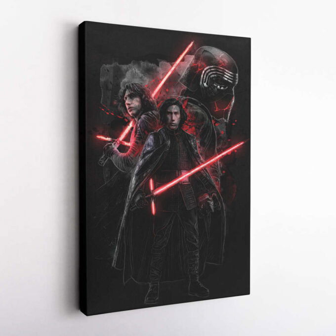 Kylo Ren Poster Star Wars Art Canvas Wall Art Print Home Decor Framed Poster Gift for Kids