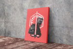 Kylo Ren Star Wars Red Background Face Canvas Unique Design Wall Art Print Hand Made Ready to Hang Custom Design