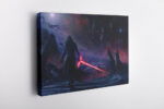 Kylo Ren Star Wars with Sword Canvas Unique Design Wall Art Print Hand Made Ready to Hang Custom Design