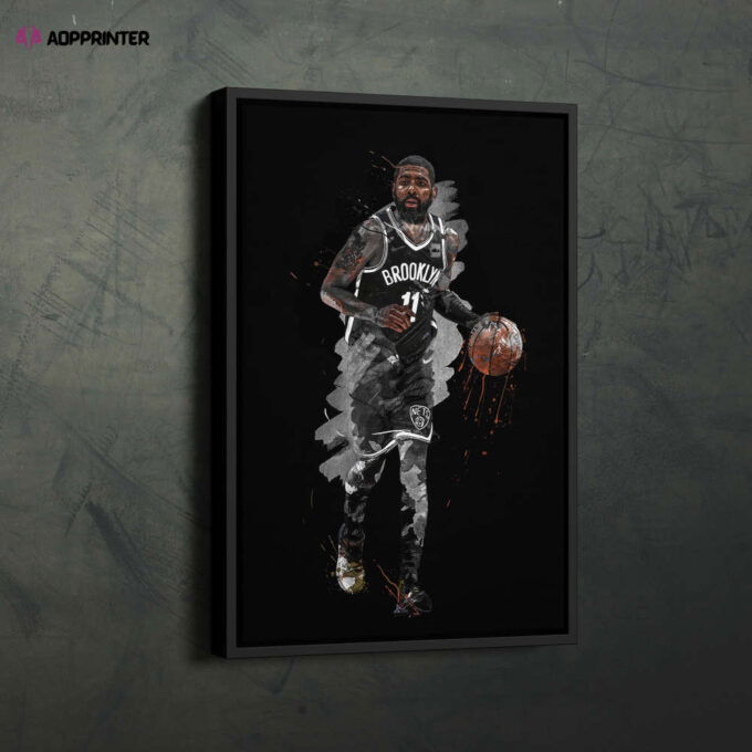 Kyrie Irving Art Brooklyn Nets NBA Wall Art Home Decor Hand Made Poster Canvas Print