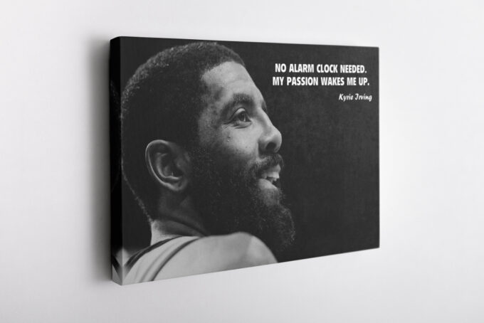 Kyrie Irving Poster Quote Brooklyn Nets Canvas Unique Design Wall Art Print Hand Made Ready to Hang Custom Design