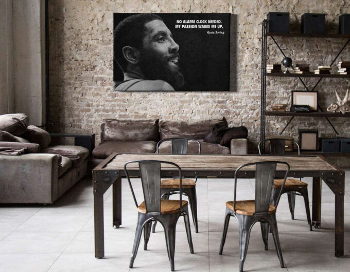 Kyrie Irving Poster Quote Brooklyn Nets Canvas Unique Design Wall Art Print Hand Made Ready to Hang Custom Design