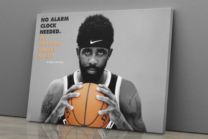 Kyrie Irving Quote Poster Brooklyn Nets Basketball Canvas Unique Design Wall Art Print Hand Made Ready to Hang Custom Design