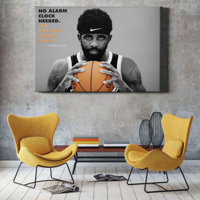 Kyrie Irving Quote Poster Brooklyn Nets Basketball Canvas Unique Design Wall Art Print Hand Made Ready to Hang Custom Design