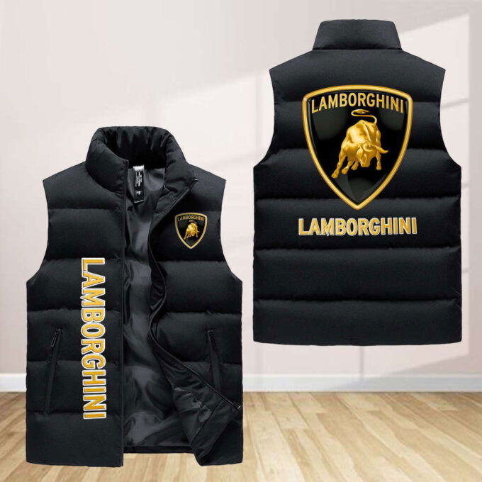 Lamborghini Sleeveless Puffer Jacket Custom For Fans Gifts