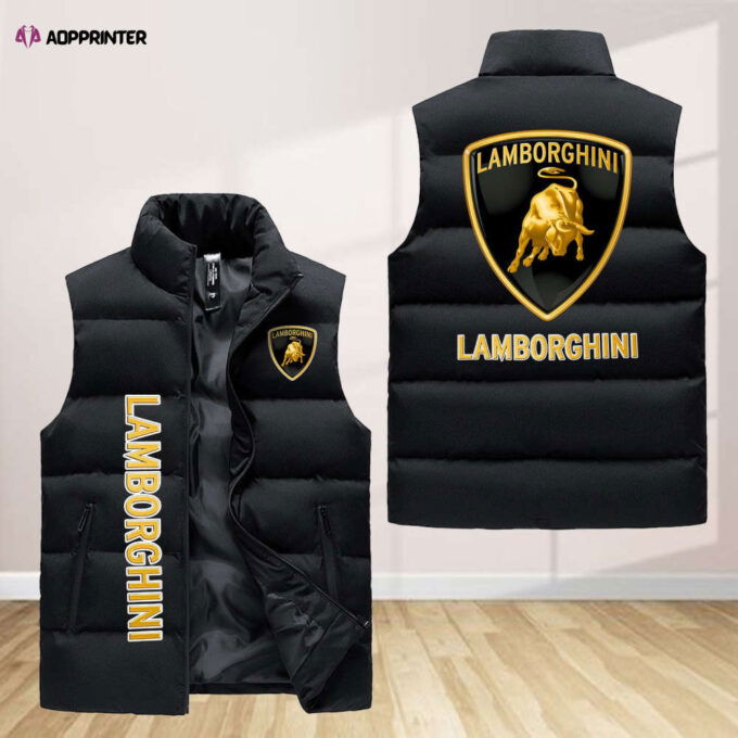 Lamborghini Sleeveless Puffer Jacket Custom For Fans Gifts