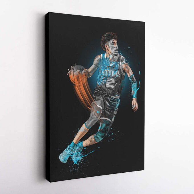LaMelo Ball Art Charlotte Hornets NBA Wall Art Home Decor Hand Made Poster Canvas Print