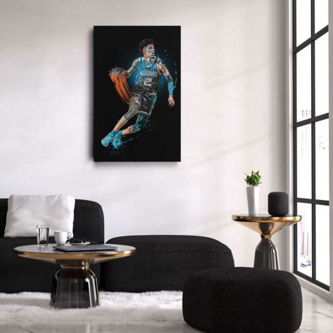 LaMelo Ball Art Charlotte Hornets NBA Wall Art Home Decor Hand Made Poster Canvas Print
