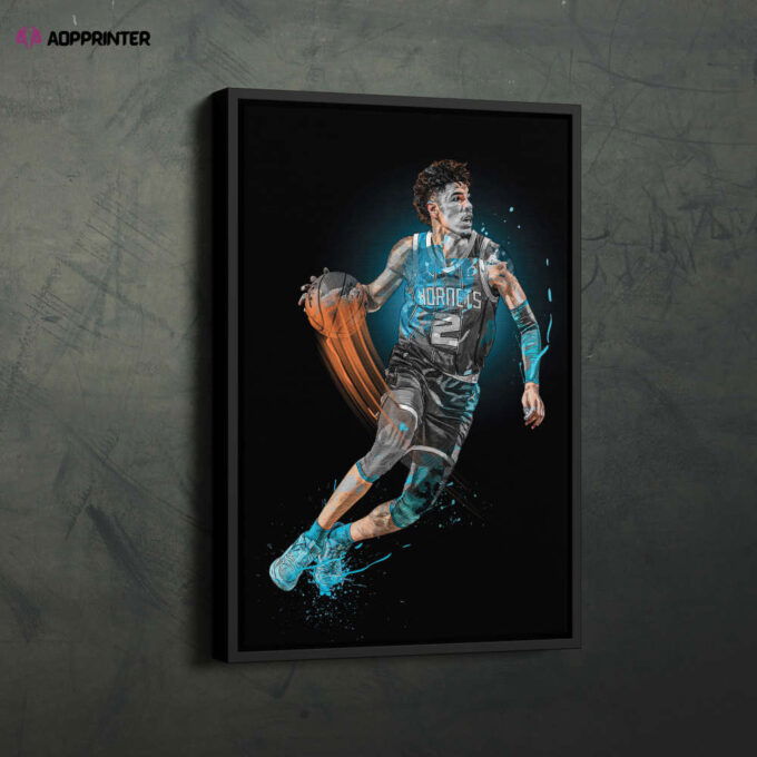 LaMelo Ball Art Charlotte Hornets NBA Wall Art Home Decor Hand Made Poster Canvas Print