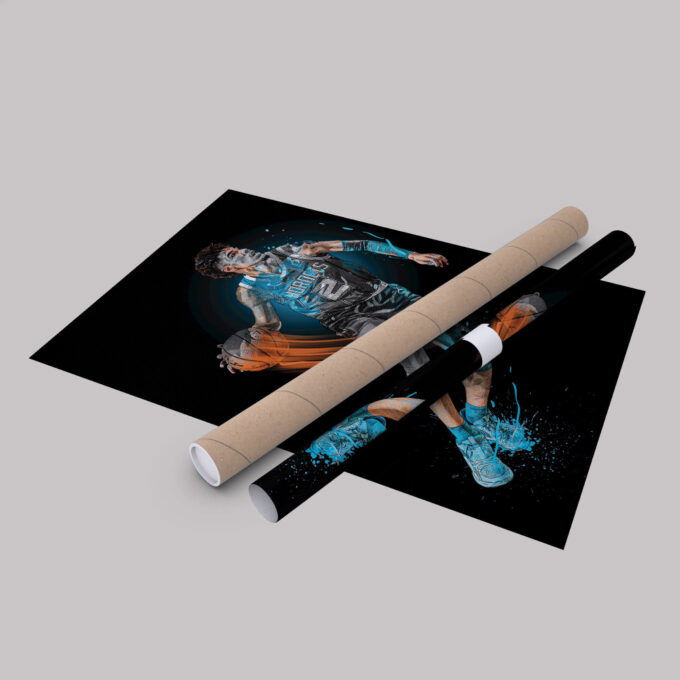 LaMelo Ball Art Charlotte Hornets NBA Wall Art Home Decor Hand Made Poster Canvas Print