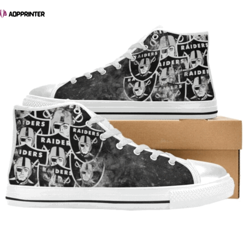 Cart 1 Las Vegas Raiders NFL Custom Canvas High Top Shoes