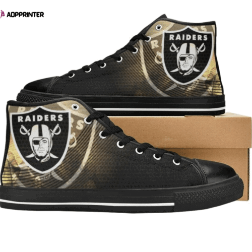 Las Vegas Raiders NFL Custom Canvas High Top Shoes