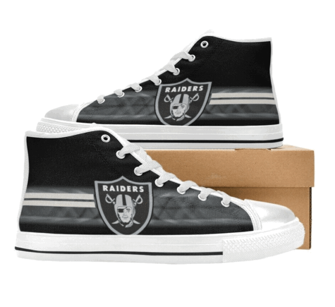 Las Vegas Raiders NFL Custom Canvas High Top Shoes