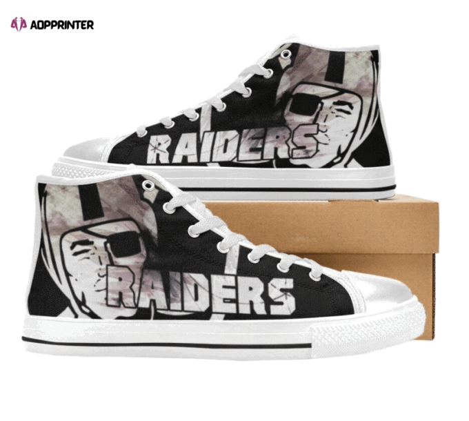 Las Vegas Raiders NFL Custom Canvas High Top Shoes