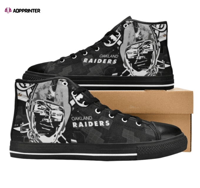Las Vegas Raiders NFL Custom Canvas High Top Shoes