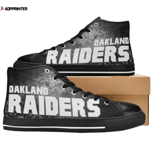 Las Vegas Raiders NFL Custom Canvas High Top Shoes
