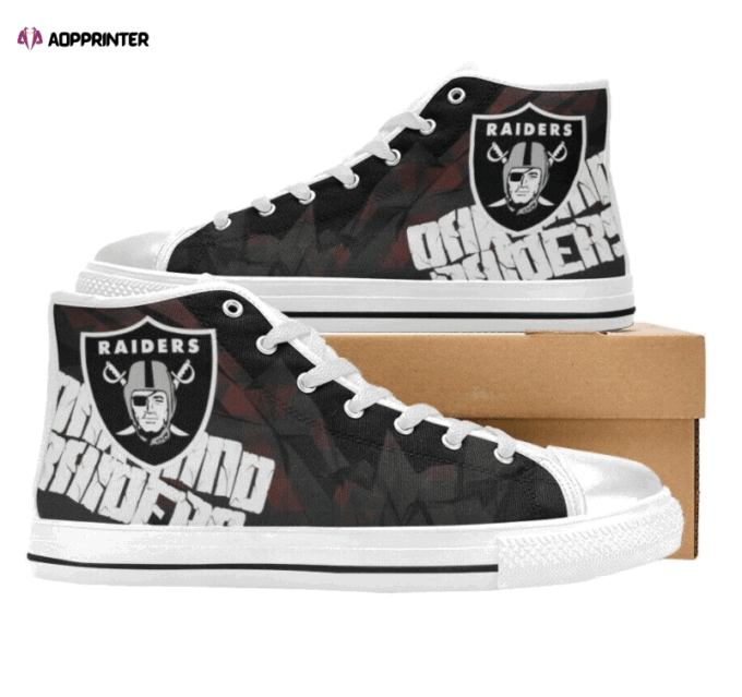 Las Vegas Raiders NFL Custom Canvas High Top Shoes