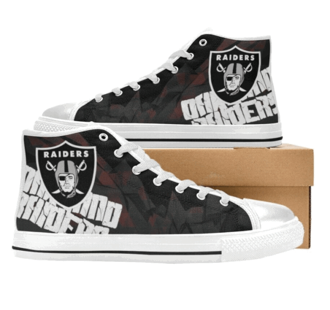 Las Vegas Raiders NFL Custom Canvas High Top Shoes