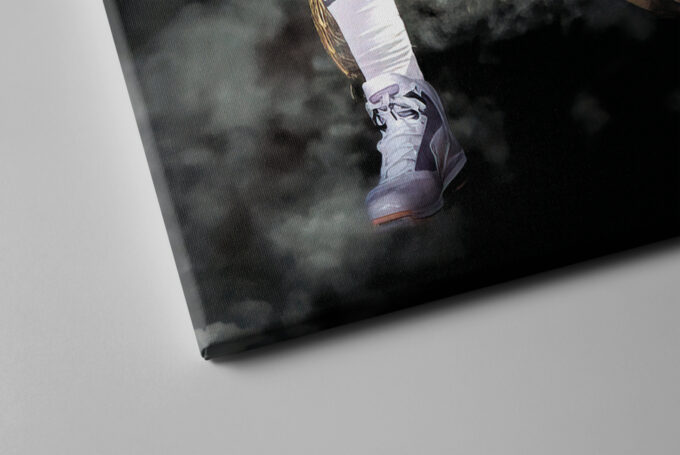 Lebron James King MVP Poster Los Angeles Lakers Canvas Unique Design Wall Art Print Hand Made Ready to Hang Custom Design
