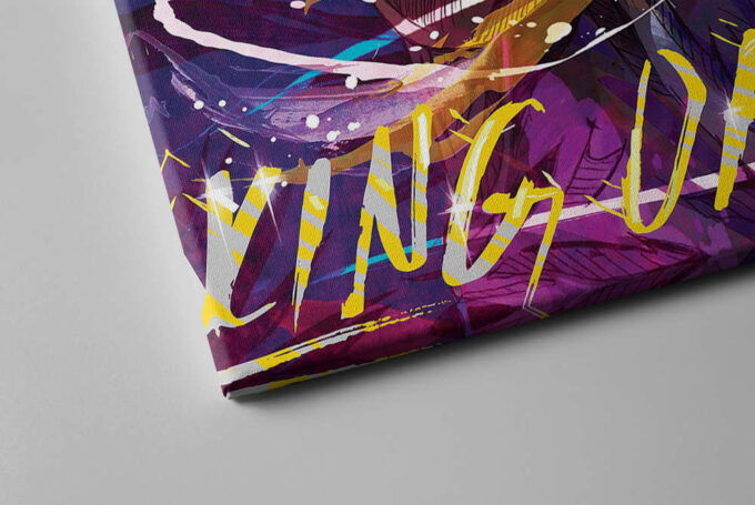 Lebron James King of LA Basketball Canvas Unique Design Wall Art Print Hand Made Ready to Hang Custom Design