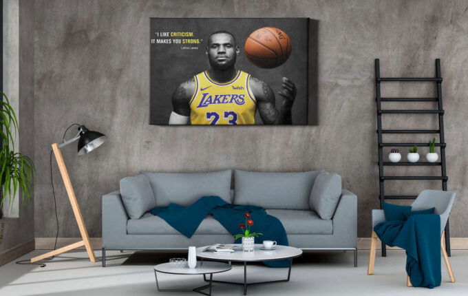 Lebron James Quote Poster Los Angeles Lakers Canvas Unique Design Wall Art Print Hand Made Ready to Hang Custom Design