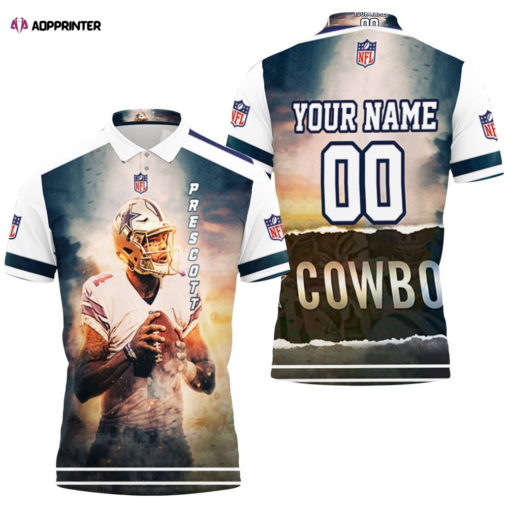Limited Customized Prescott Dallas Cowboys 3D Polo shirt Limited Customized Prescott Dallas Cowboys 3D Polo shirt