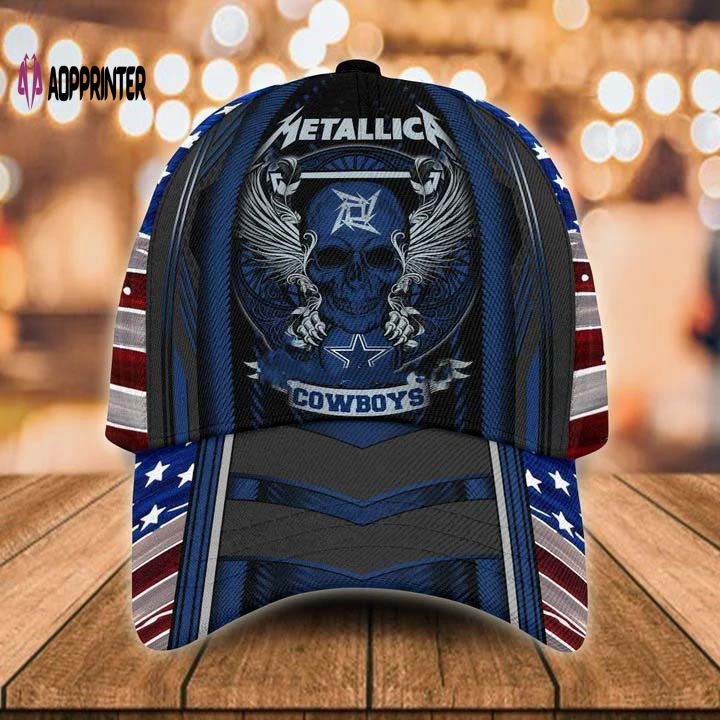 Limited Dallas Cowboys Metallica Band 3D Hat Limited Dallas Cowboys Metallica Band 3D Hat
