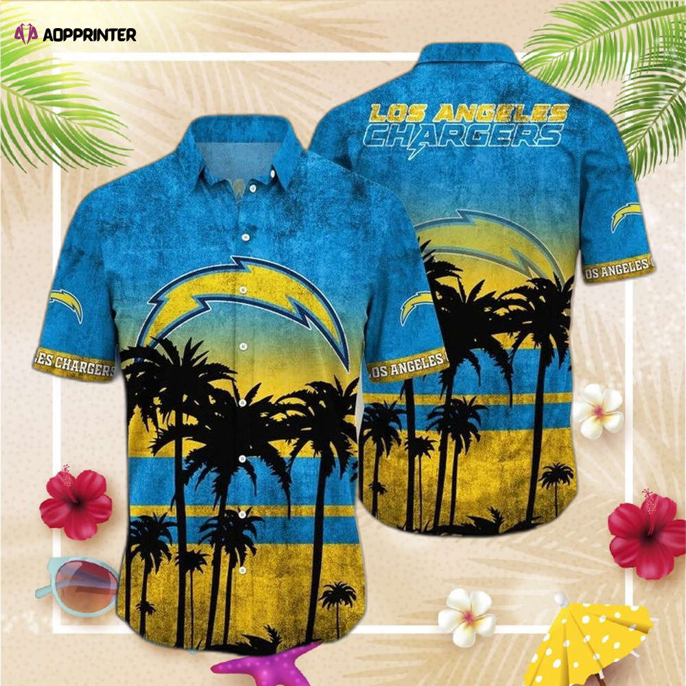 Los Angeles Chargers Blue Color Gift For Fans NFL Hawaiian Shirt Los Angeles Chargers Blue Color Gift For Fans NFL Hawaiian Shirt