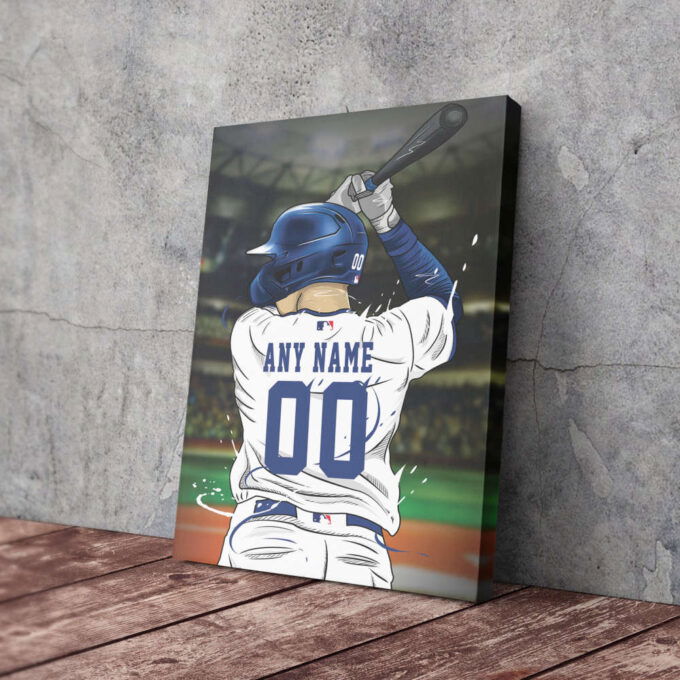 Los Angeles Dodgers Jersey MLB Personalized Jersey Custom Name and Number Canvas Wall Art Print Home Decor Framed Poster Man Cave Gift