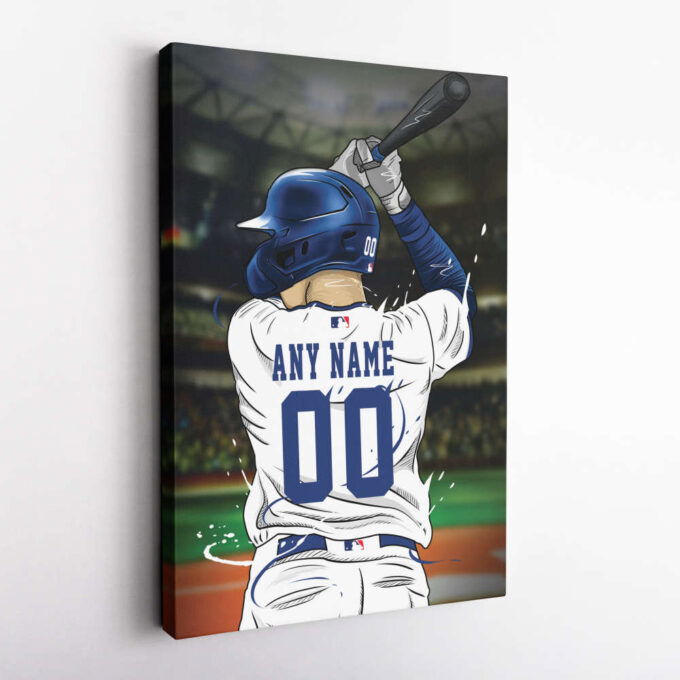 Los Angeles Dodgers Jersey MLB Personalized Jersey Custom Name and Number Canvas Wall Art Print Home Decor Framed Poster Man Cave Gift